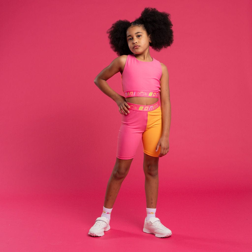 BONINI BY A DEE - Flex & Spin Colourblock Crop Top & Shorts - Hot Pink