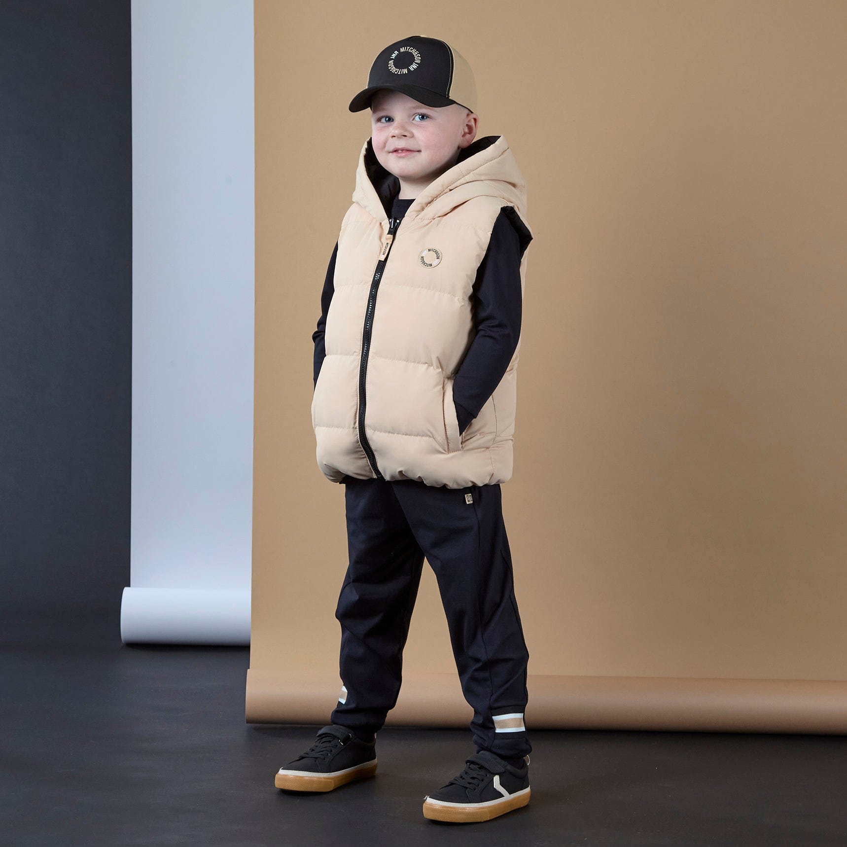 MITCH & SON - JNR James Reversible Gilet - Latte Beige