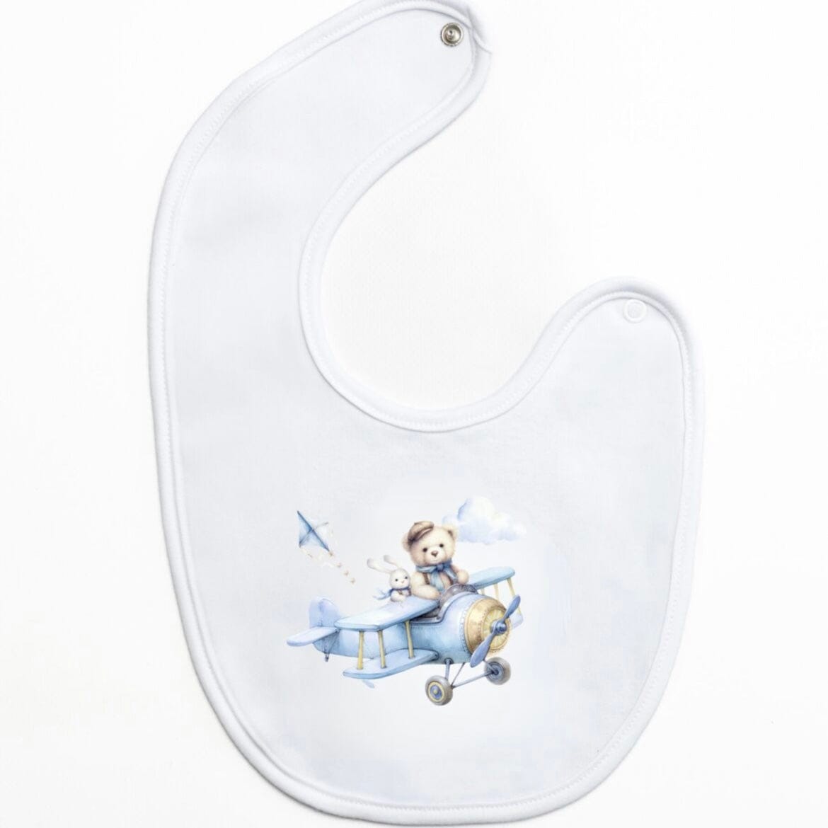 FIRST BABY - Pet Planes Bib  - Blue