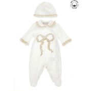 MONNALISA - Rose Bud & Lace Two Piece Set - Ivory