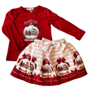 IS - Snow Globe Skirt Set - Red