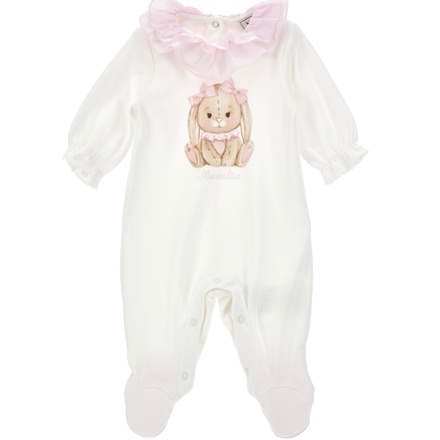 MONNALISA - Bunny Babygrow - Pink