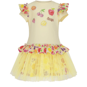 Daga -Tutti Frutti Tulle Dress - Yellow