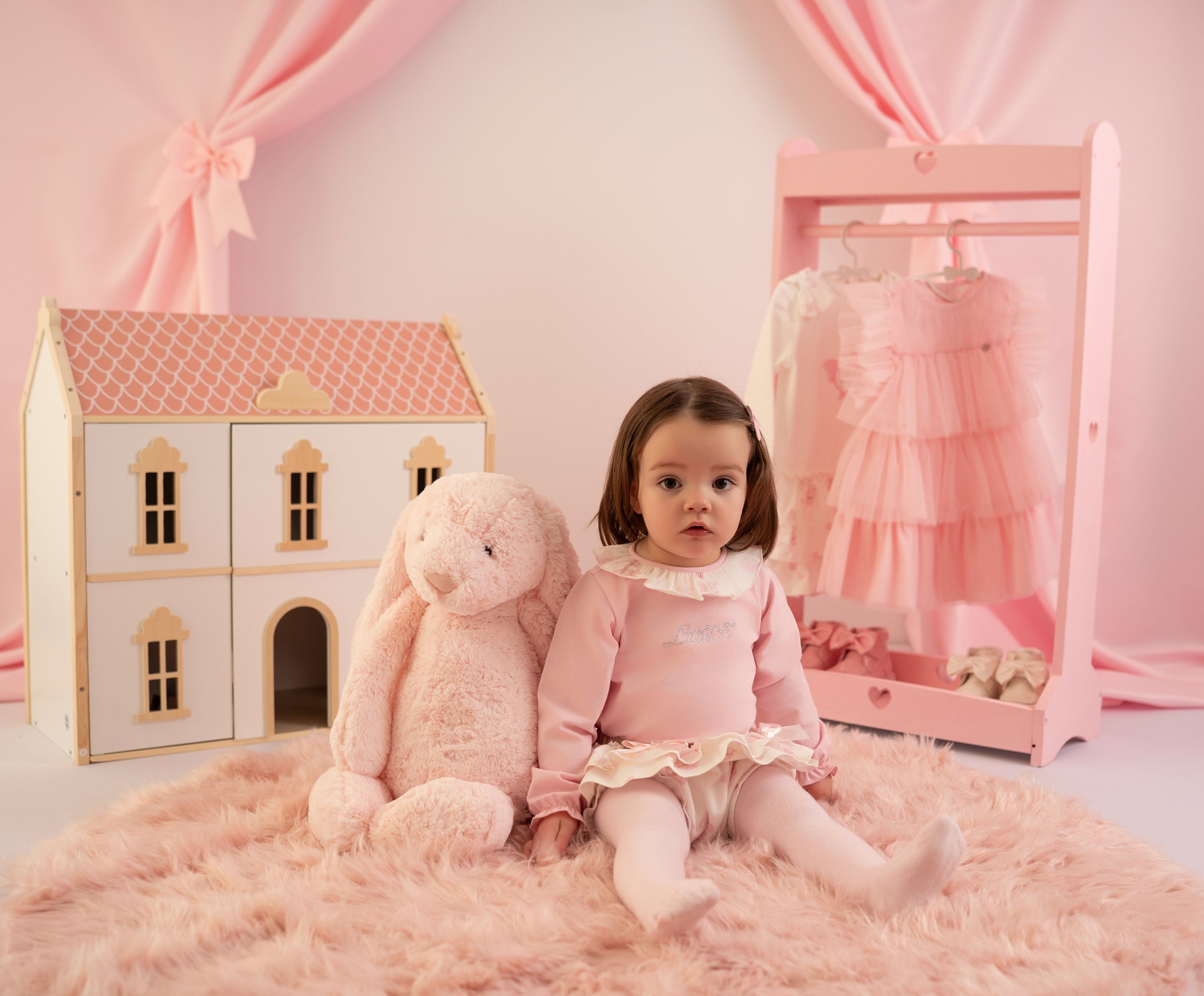 LITTLE A - Cute As A Cupcake Josephine Cupcake Print Jam Pant Set - Pink Fairy