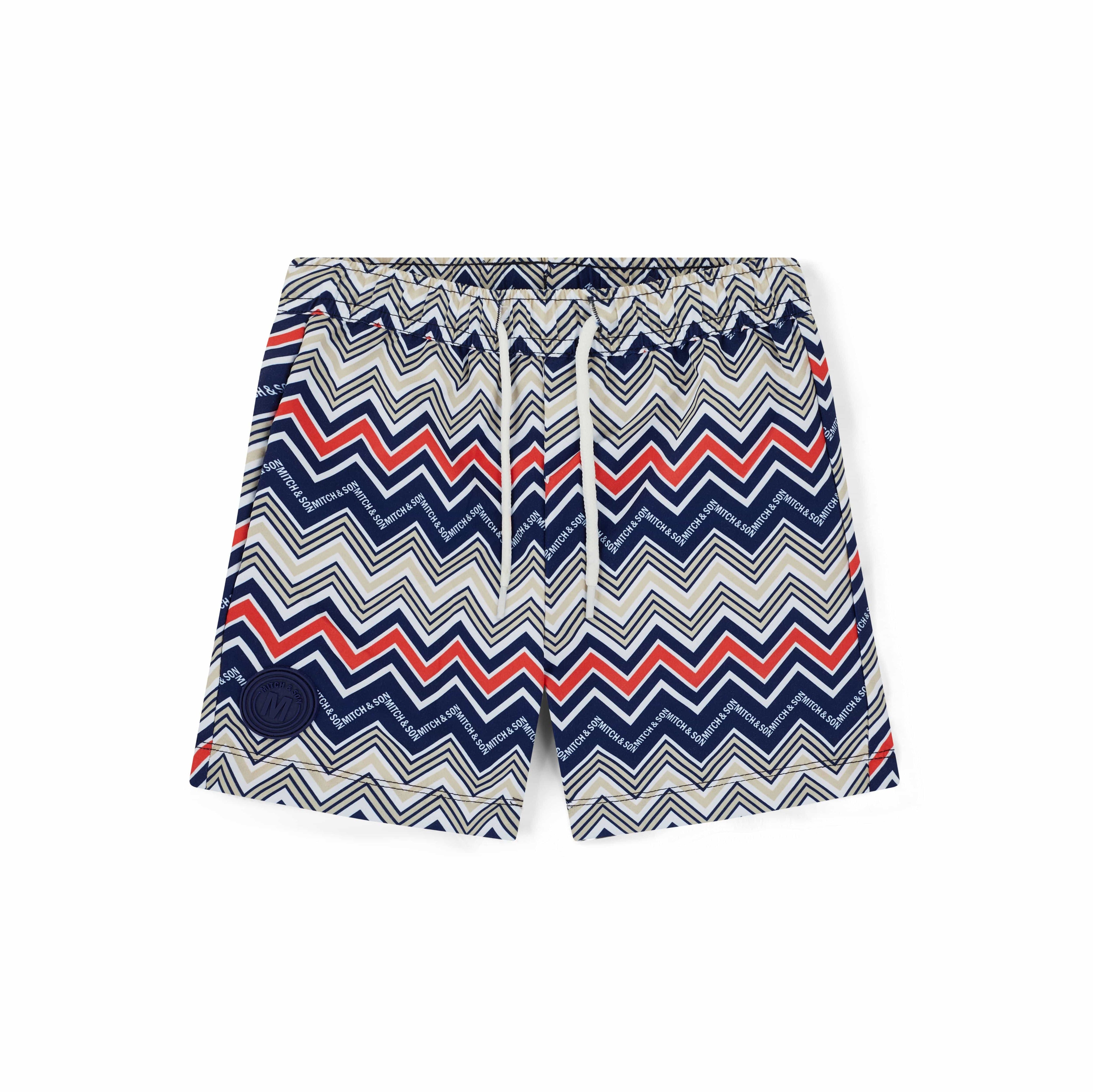 MITCH & SON - Chic Chevron JNR Pedro & Pablo Swim Set - Blue Navy