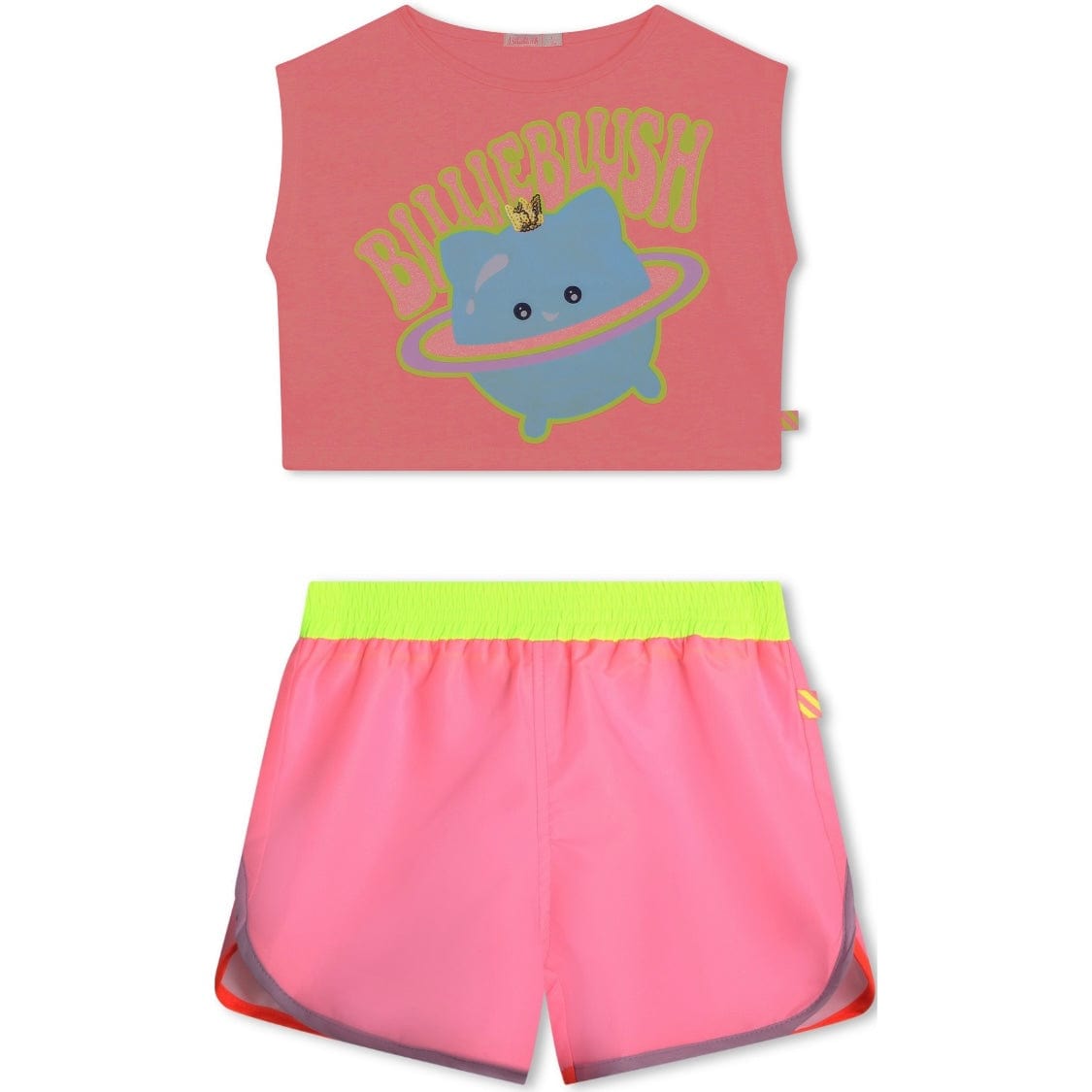 BILLIEBLUSH - Character T & Beach Shorts - Pink