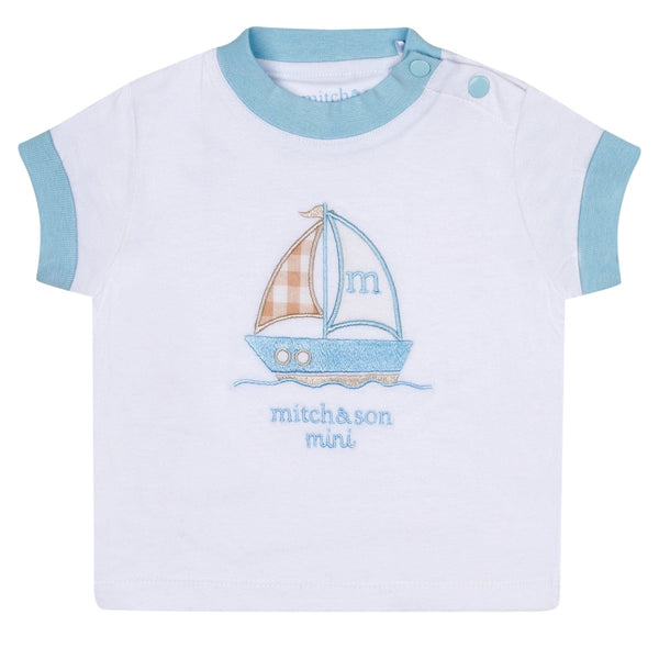 MITCH & SON MINI - Sully Sandy Shores Boat Short Set - Sky Blue