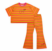 A DEE - Thea Tutti Frutti Zig Zag Flare Set - Pink