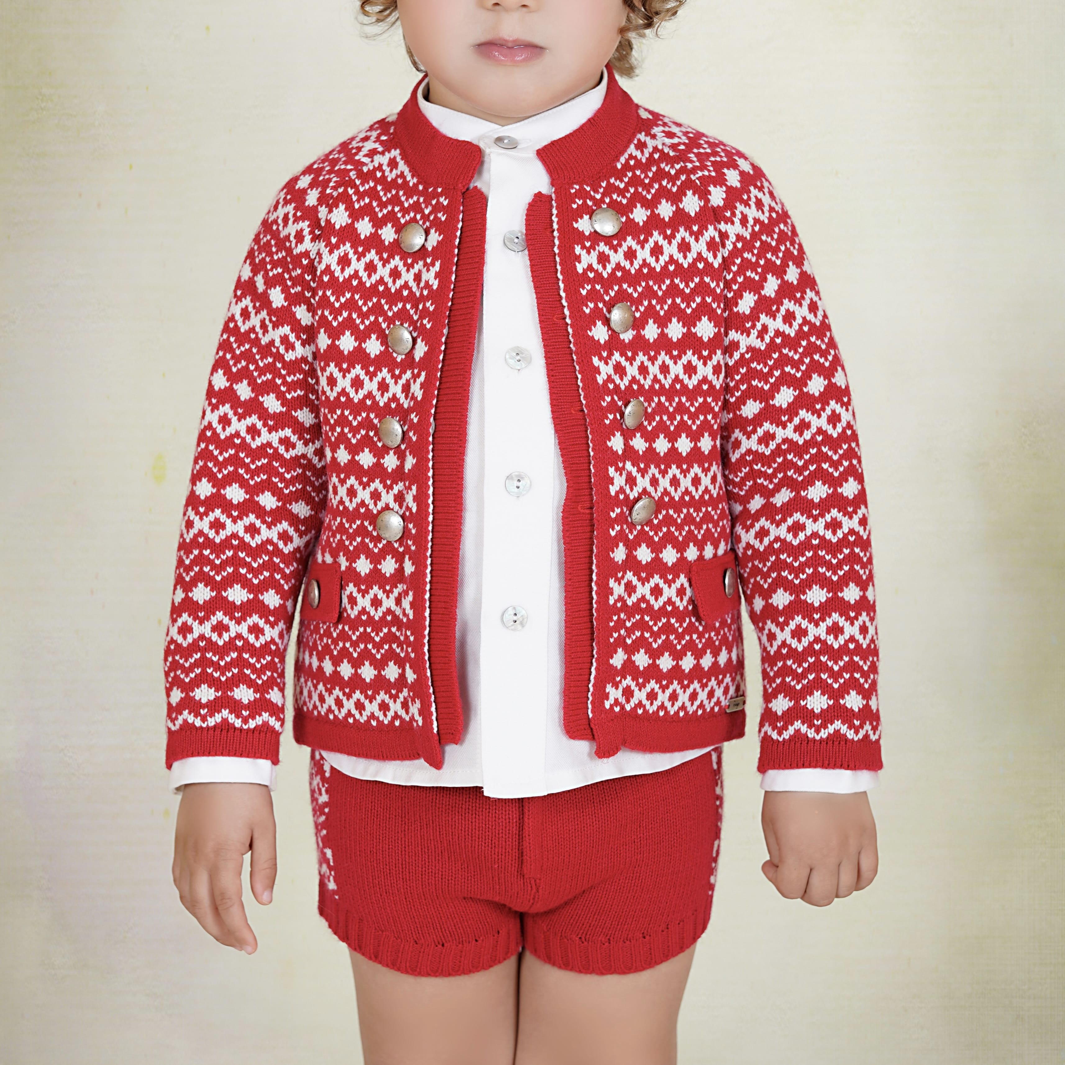 Rahigo - Five Piece Short Set  - Red