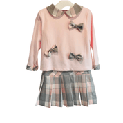 Bimbalo - Pleated Skirt Set - Pink
