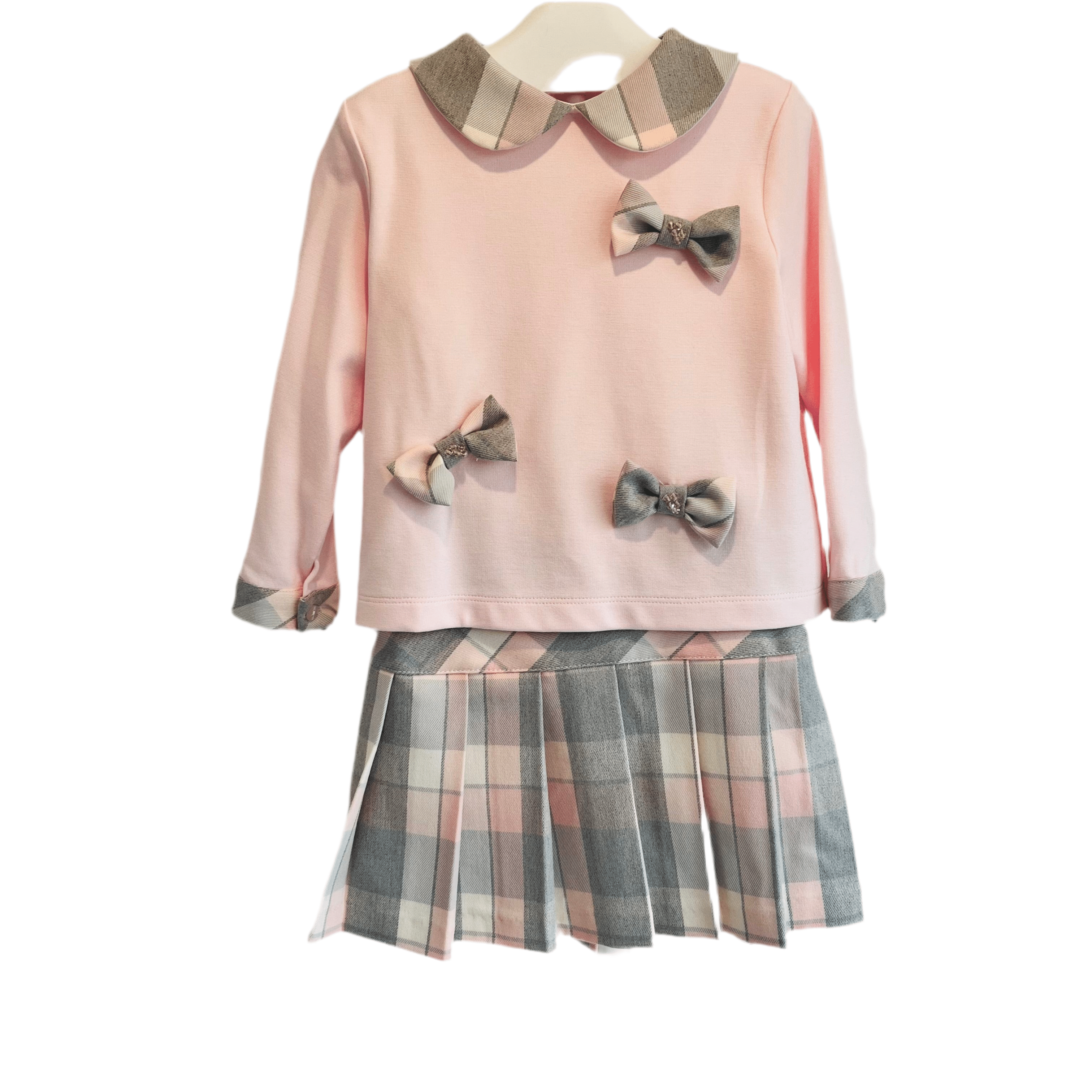 Bimbalo - Pleated Skirt Set - Pink