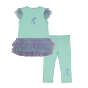 A DEE - Niamh Popping Pastels Tulle Legging Set - Mint