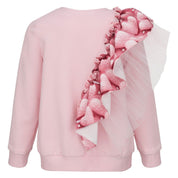 Daga - Love Storey Sweatshirt Two Piece Skirt Set - Pink
