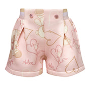 A DEE - Abstract Teddy Suzi & Stevie Teddy Print Short Set - Baby Pink