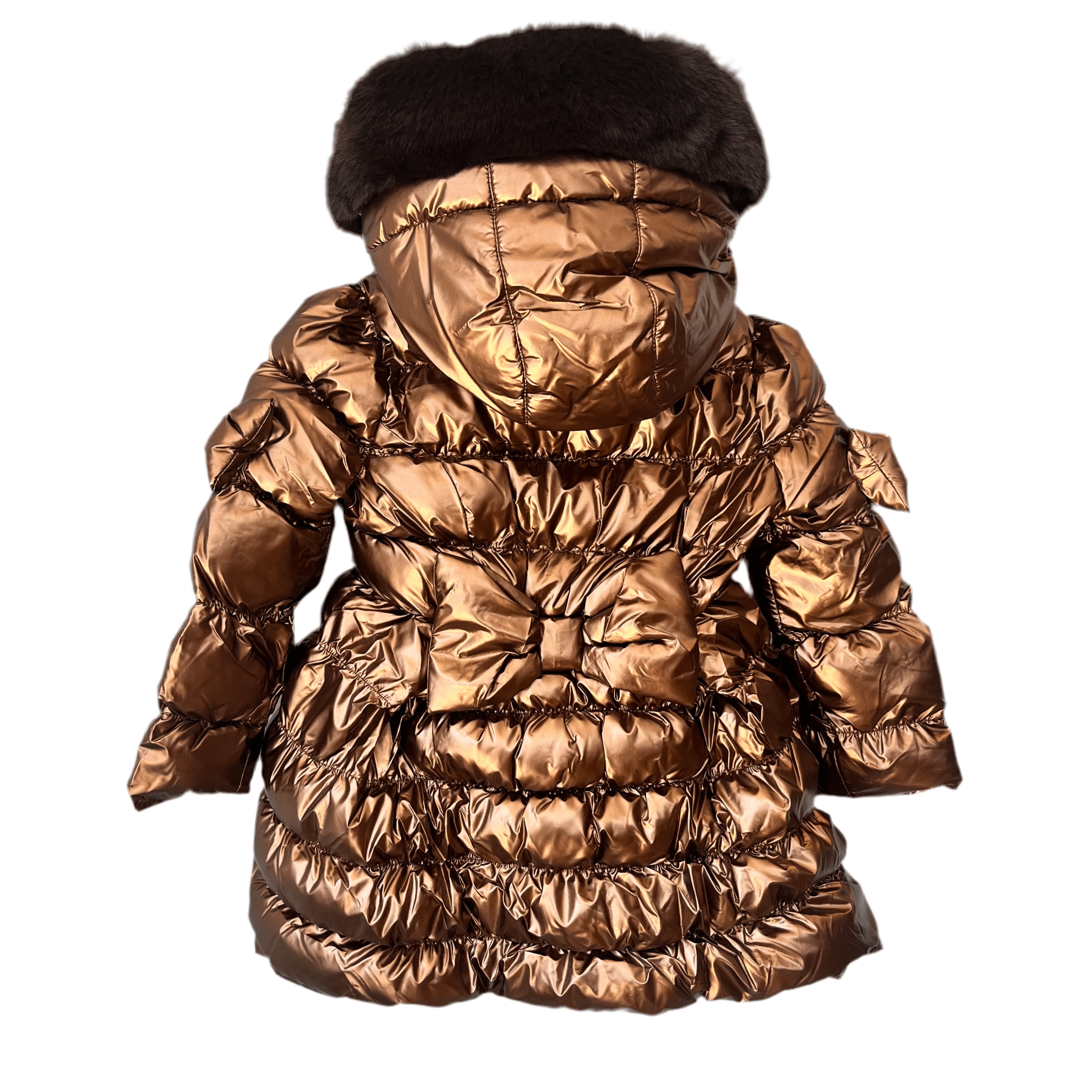 A DEE - Initial Icon Montana Padded Ling Metallic Jacket - Chocolate Brown