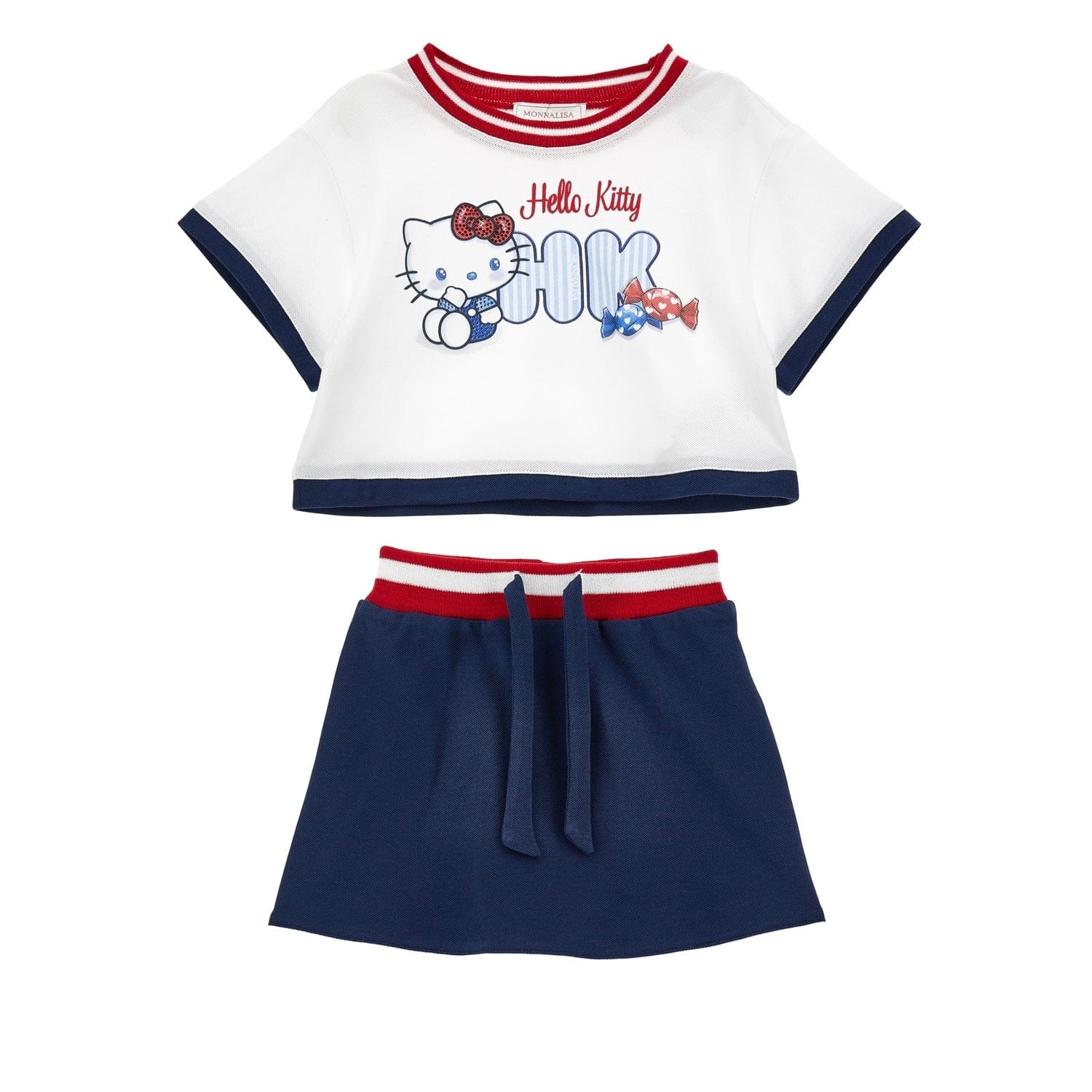 MONNALISA - Hello Kitty Tennis Skirt Set - White