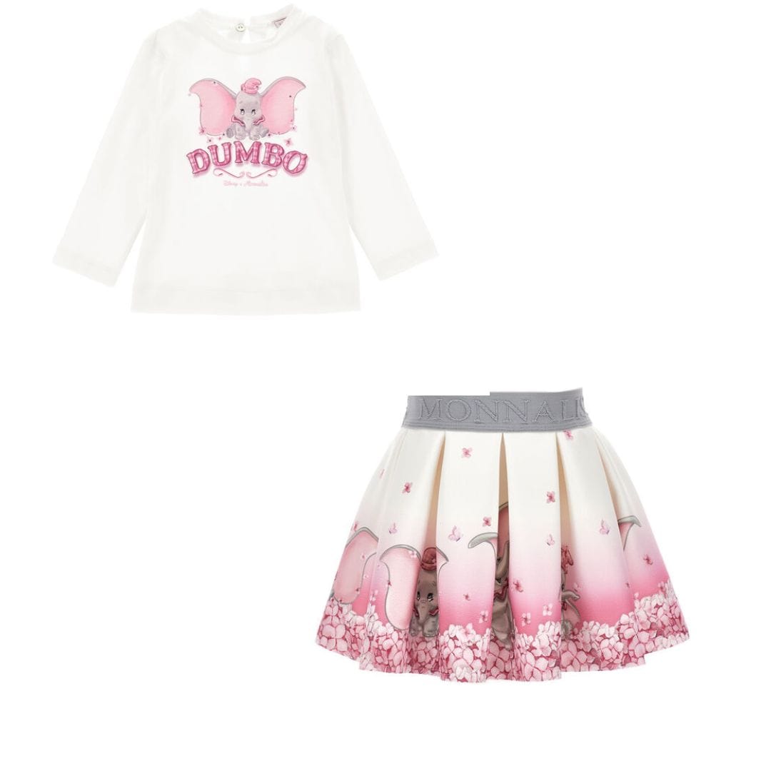 MONNALISA - Dumbo Skirt Set - Pink