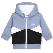 BOSS - Toddler Zip Hoodie Colour Block Tracksuit  -  Blue