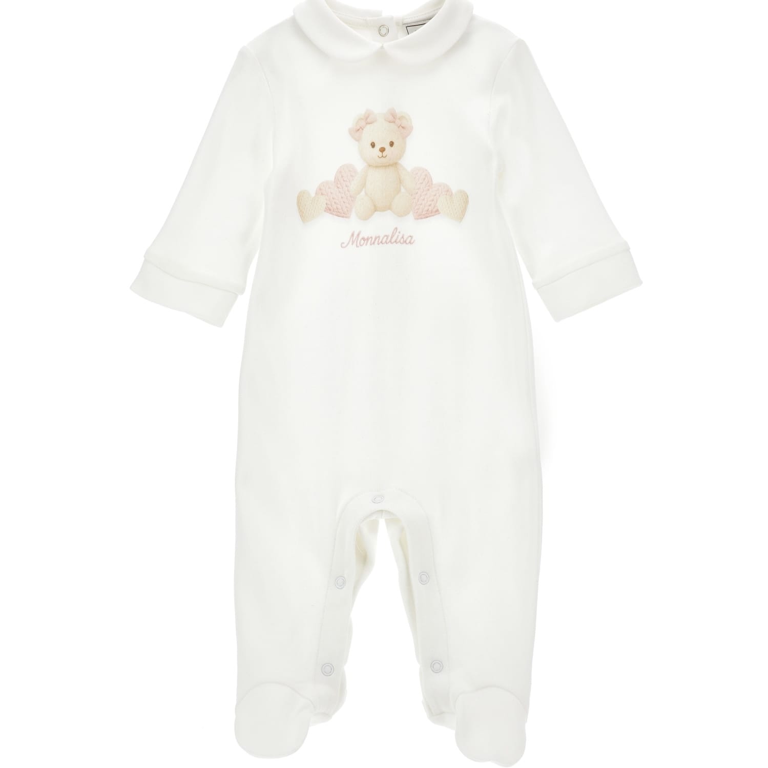 MONNALISA - Teddy  Babygrow  - Cream