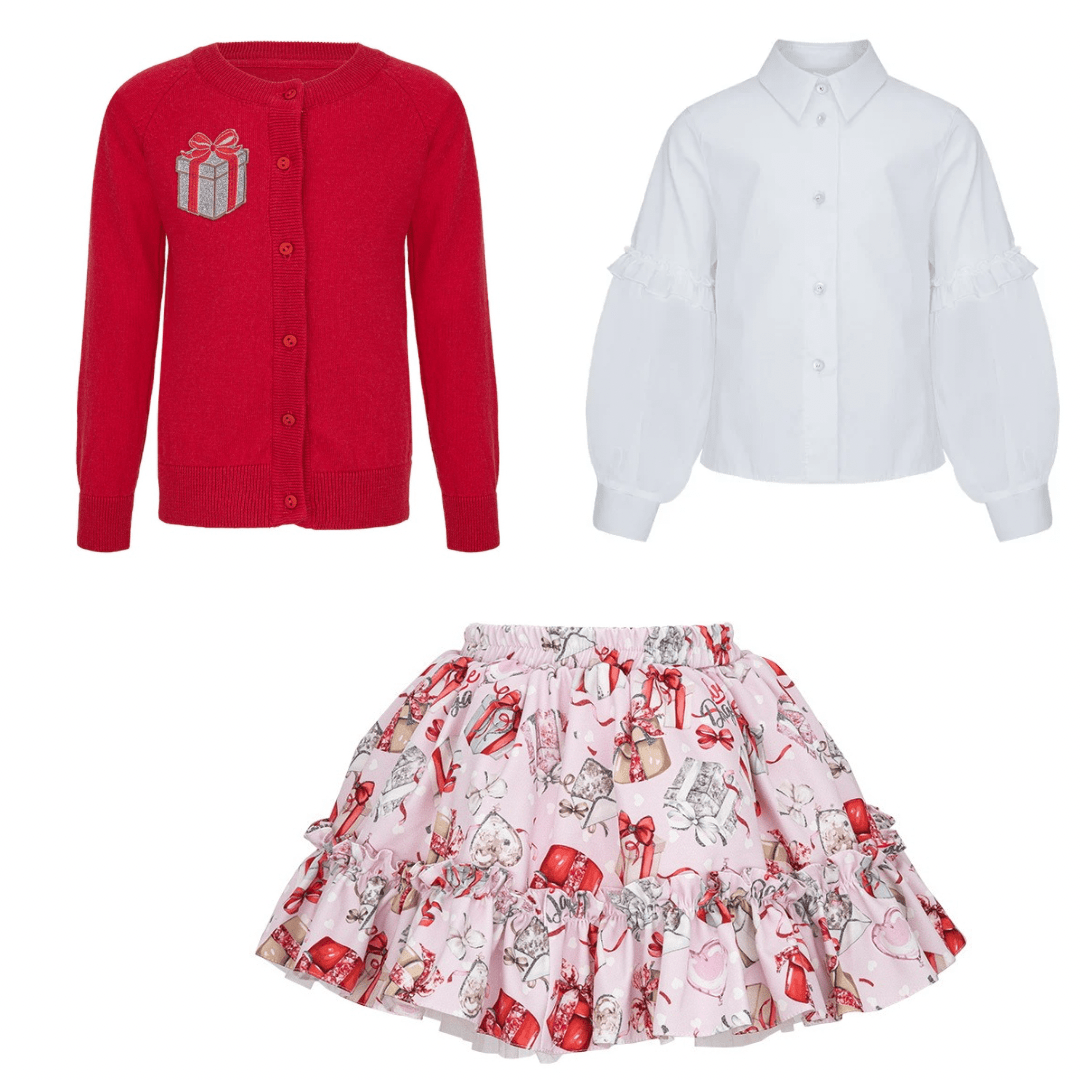 Daga - Magical Surprises  Three Piece Skirt Set - Red