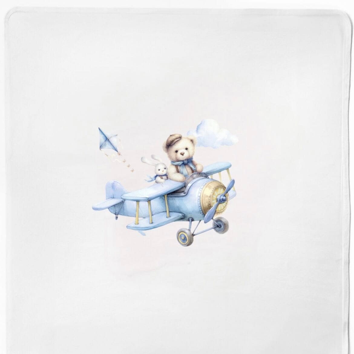 FIRST BABY - Plane Pets Swaddle Blanket - Blue