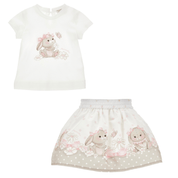 MONNALISA - Bunny Skirt Set - Pink