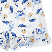 MONNALISA - Donald Duck Cropped Short Set - Whiteo