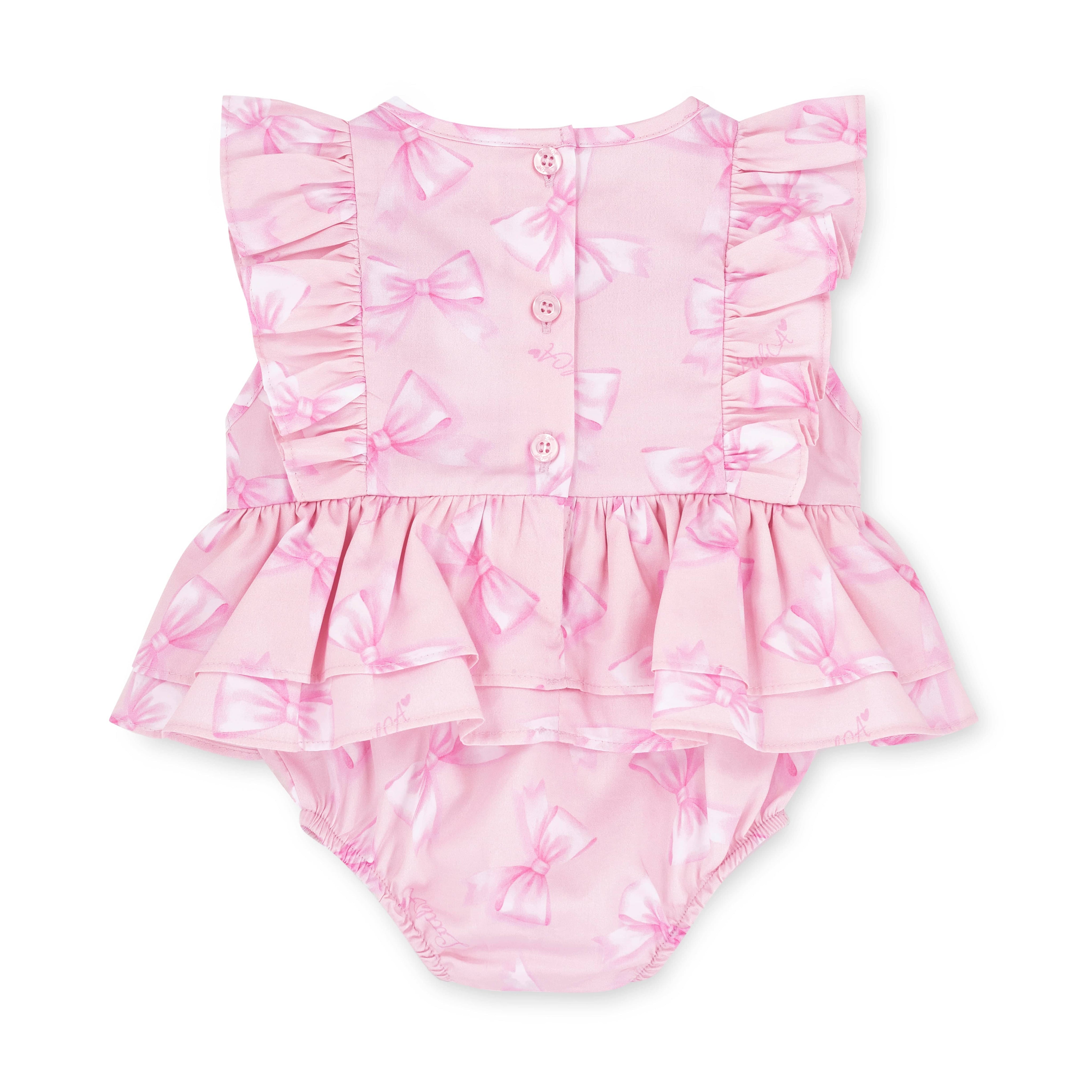 LITTLE A - Perfectly Pink Odessa Romper - Pink Blossom