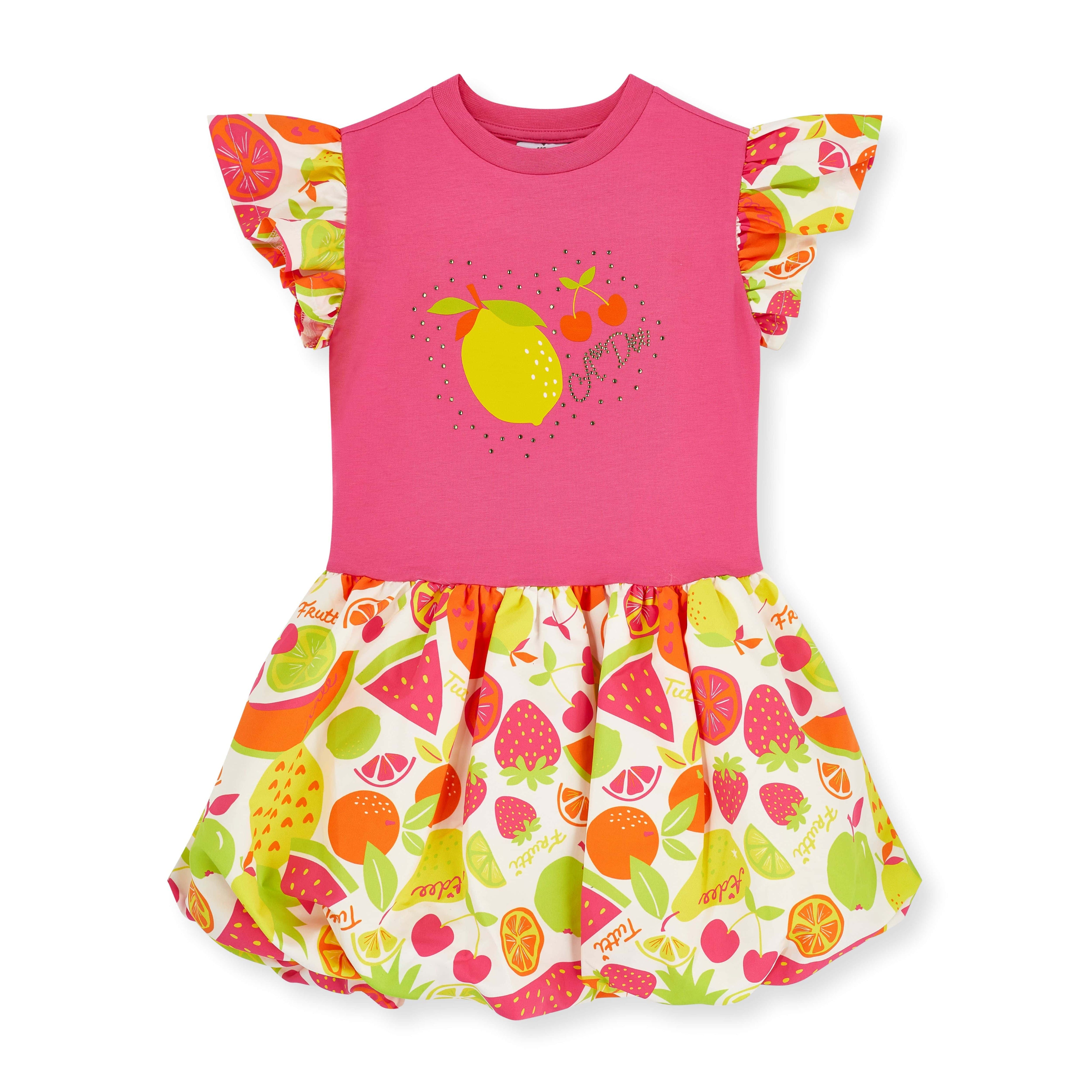 A DEE - Tilly Tutti Frutti Print Mix Dress - Pink