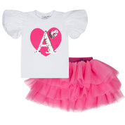 A DEE - Star Love Tabitha Tutu Skirt Set - Hot Pink