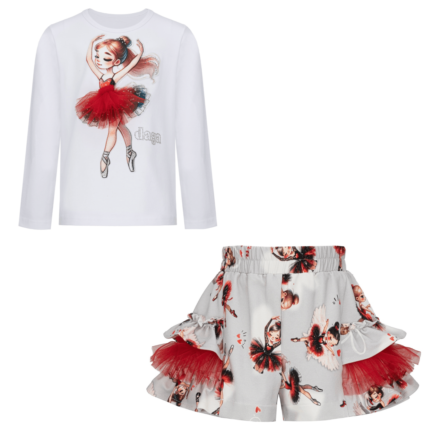 Daga - Mini Prima  Two Piece Short Set - Grey