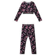 BONINI BY A DEE - Tape Waistband Legging Inspire & Long Sleeve Sports Top Power - Black