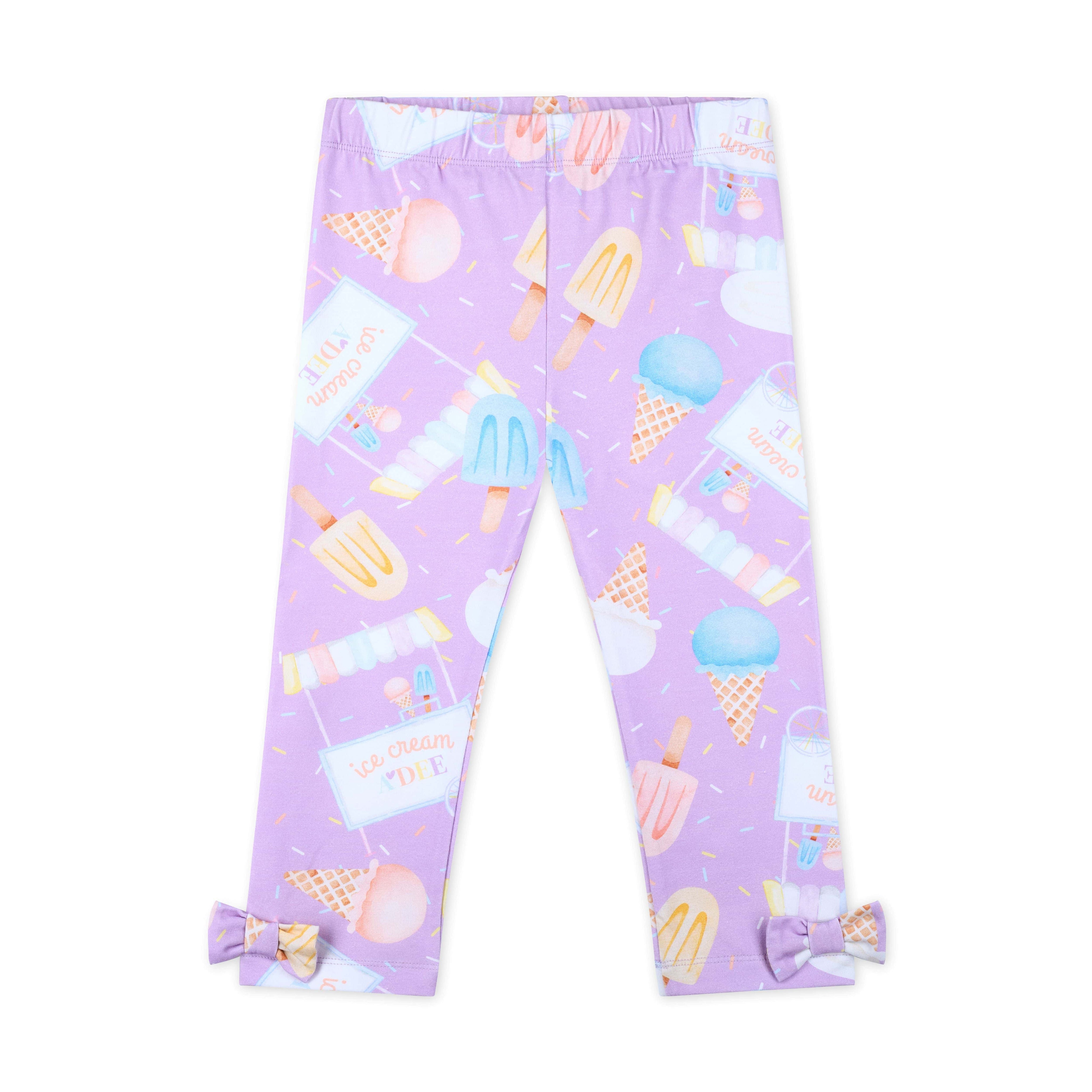 A DEE - Scarlett Pastel Parlour Ice Cream Print Legging Set - Blue