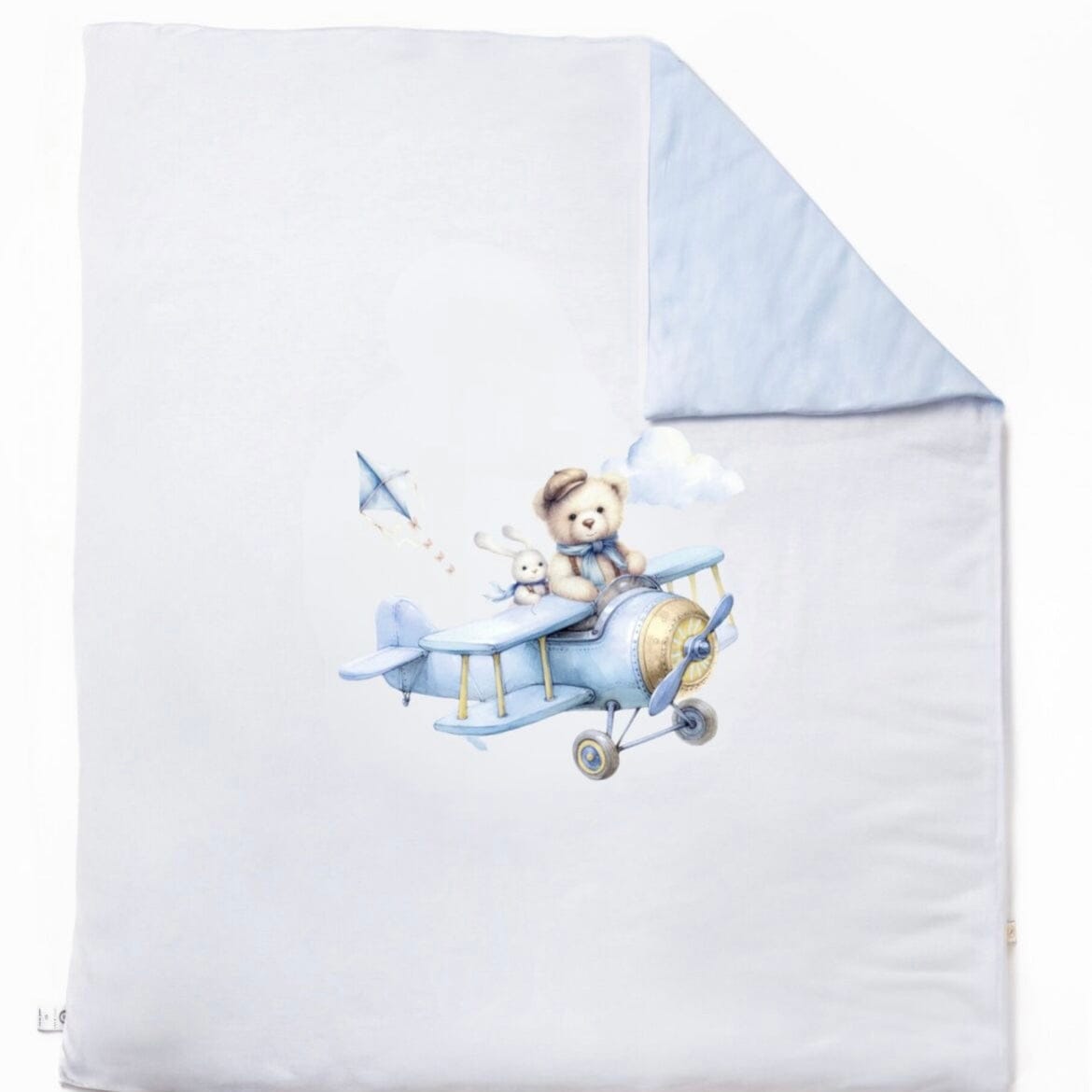 FIRST BABY - Plane Pets Padded Blanket - Blue