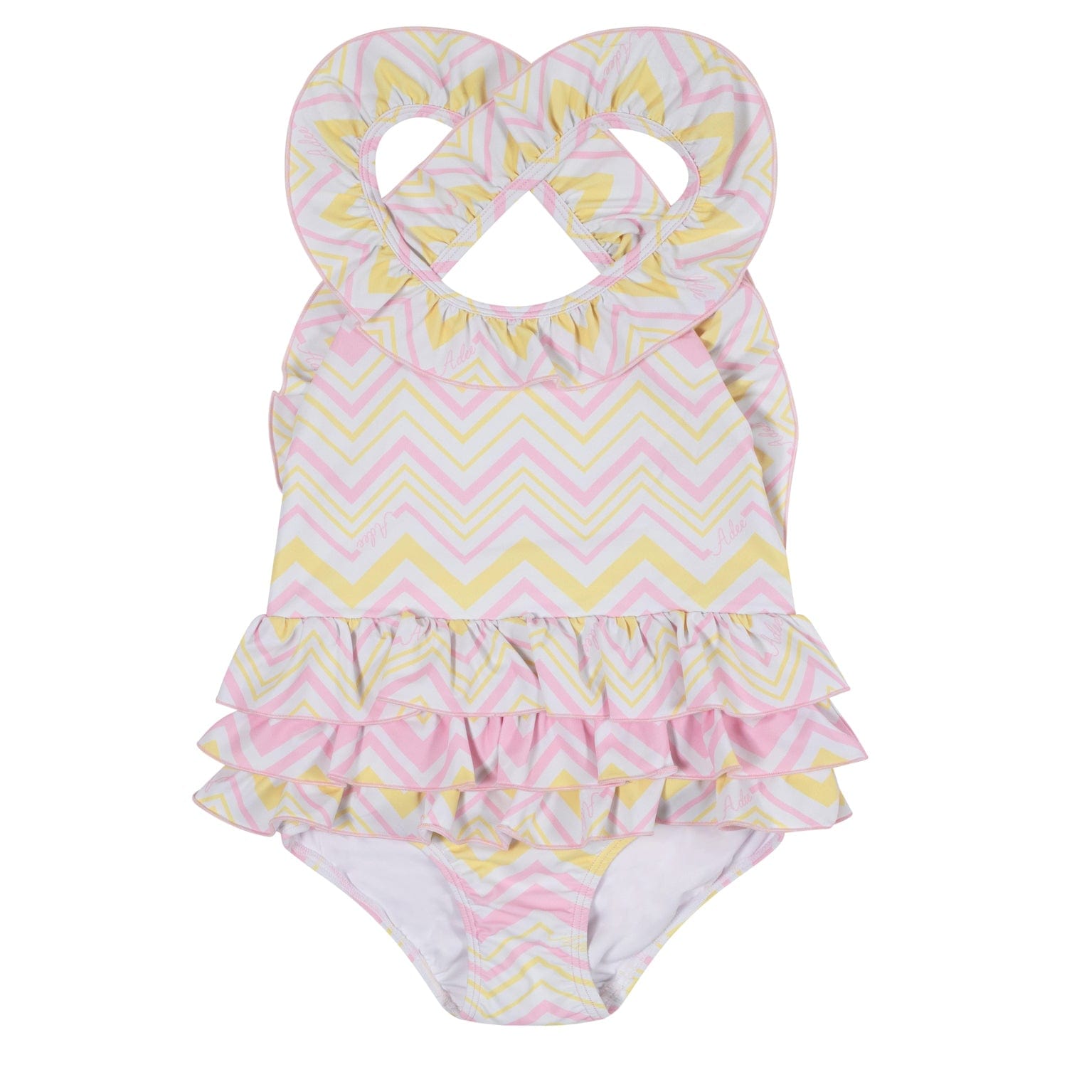 A DEE - Ariel Chic Chevron Print Swimsuit - White