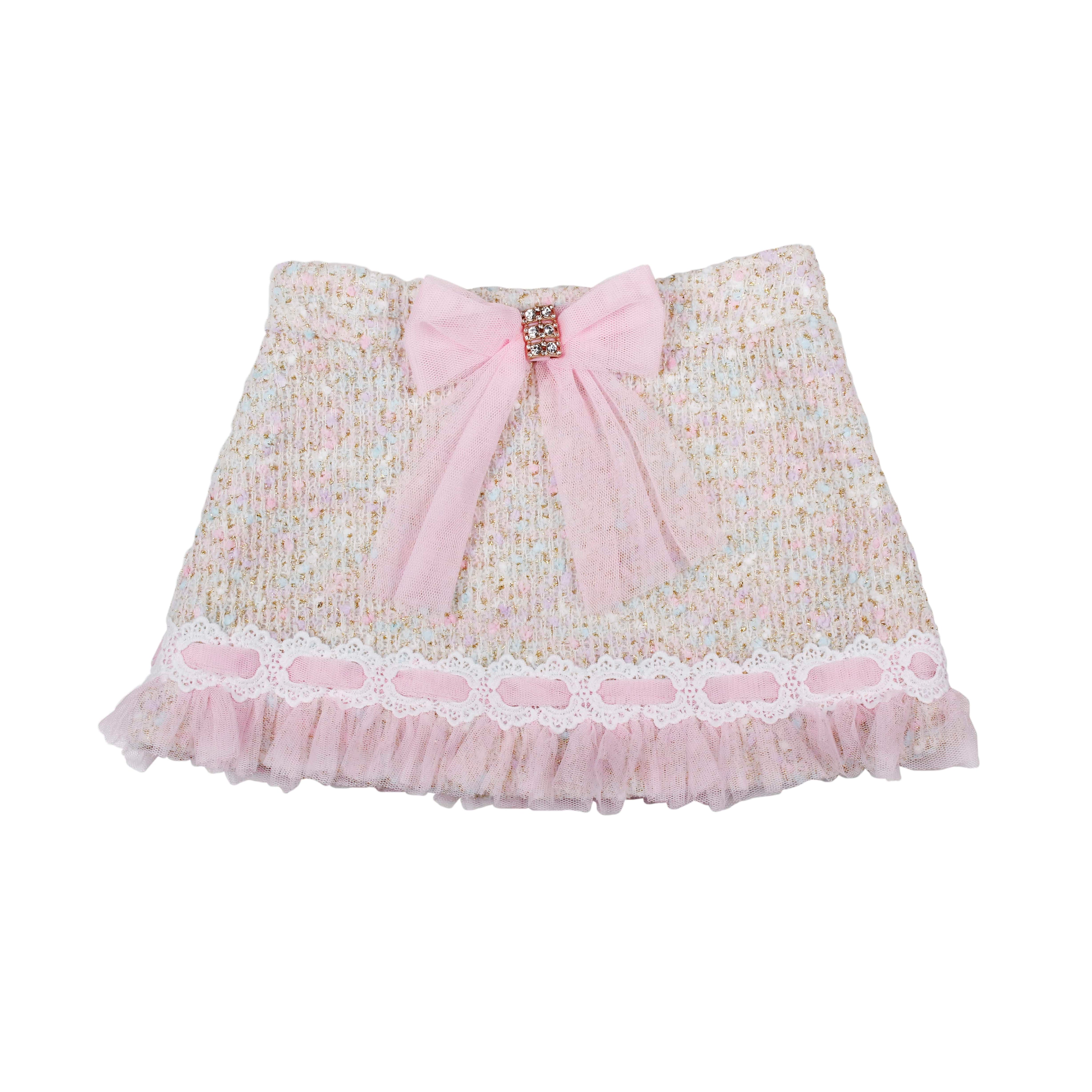 NAXOS - Tweed Four Piece Skirt Set - Pink