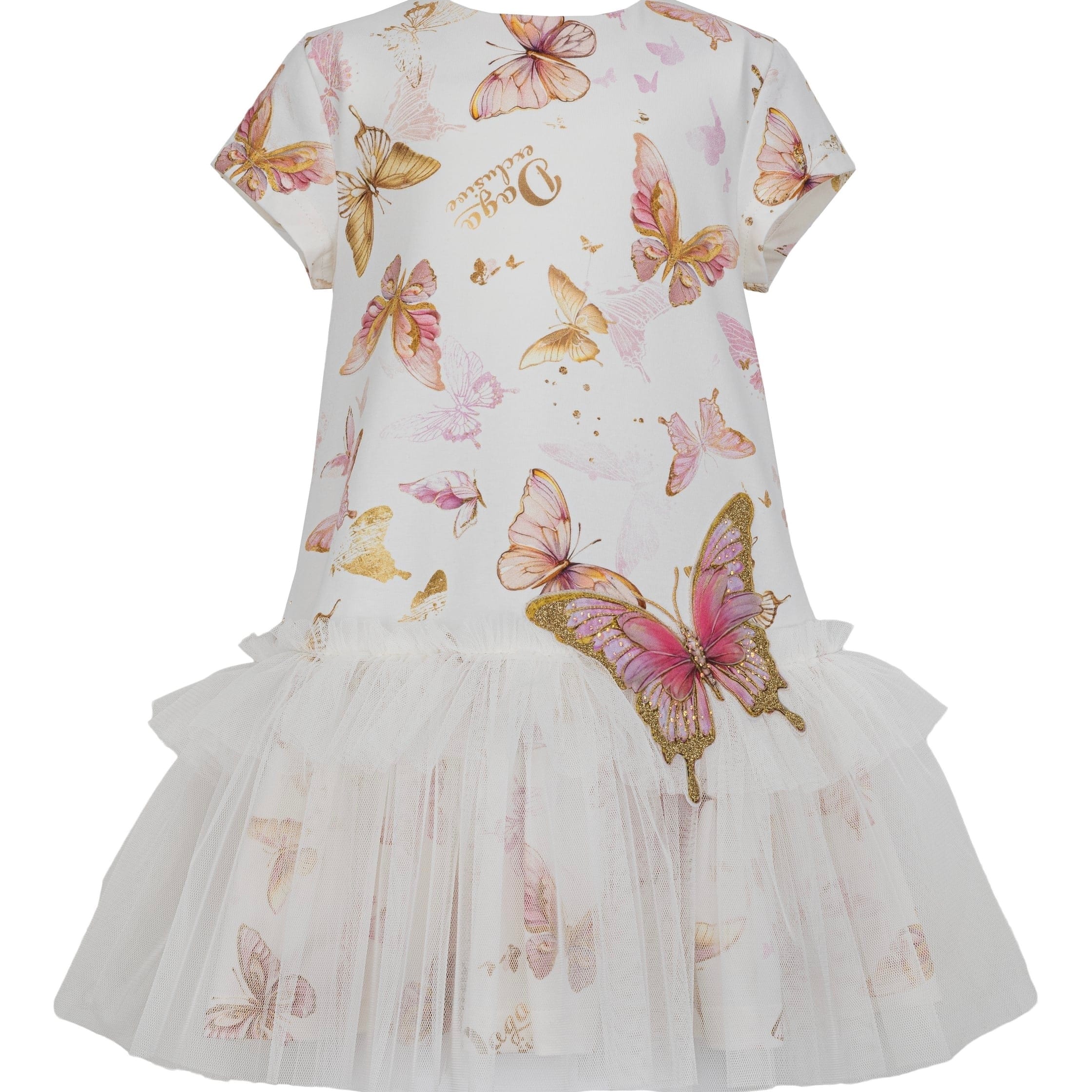 Daga - Twinkle Flight Tulle Dress - White