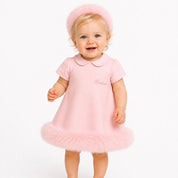 Bimbalo - Fur Peter Pan Collar Dress - Pink