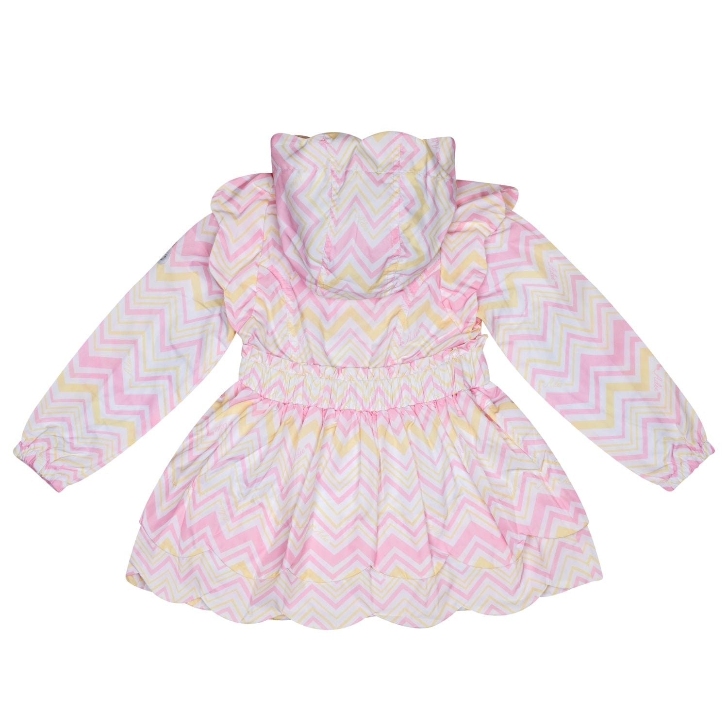 A DEE - Leila Chic Chevron Print Jacket - White