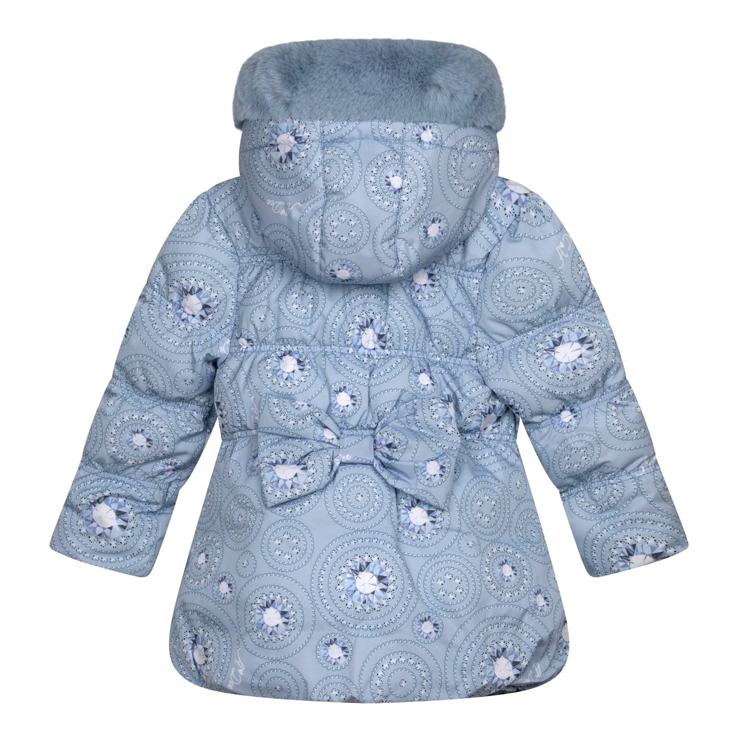 A DEE - A Dee On Ice Polly Diamond Print Jacket - Iced Blue