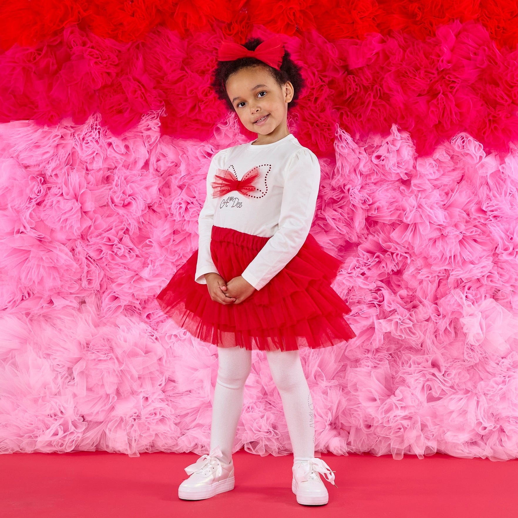 A DEE - Love Story Layla Tulle Skirt Set - Vibrant Red