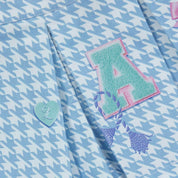 LAPIN HOUSE - Dog Tooth Bow Skort Set - Blue