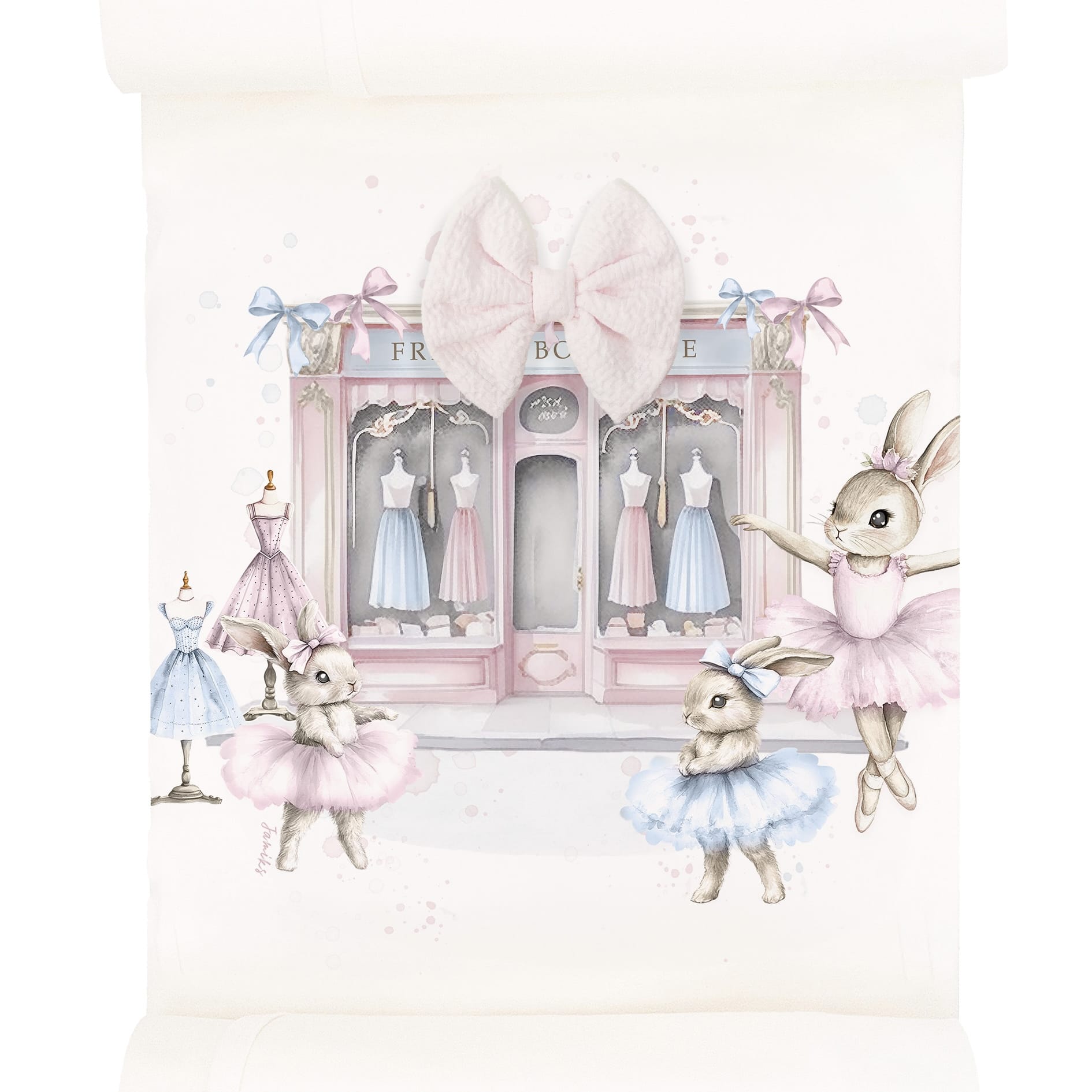 JAMIKS - Cotton Lucreta Bunny Swaddle - Pink