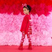A DEE - Love Story Lola Heart Print Legging Set - Vibrant Red