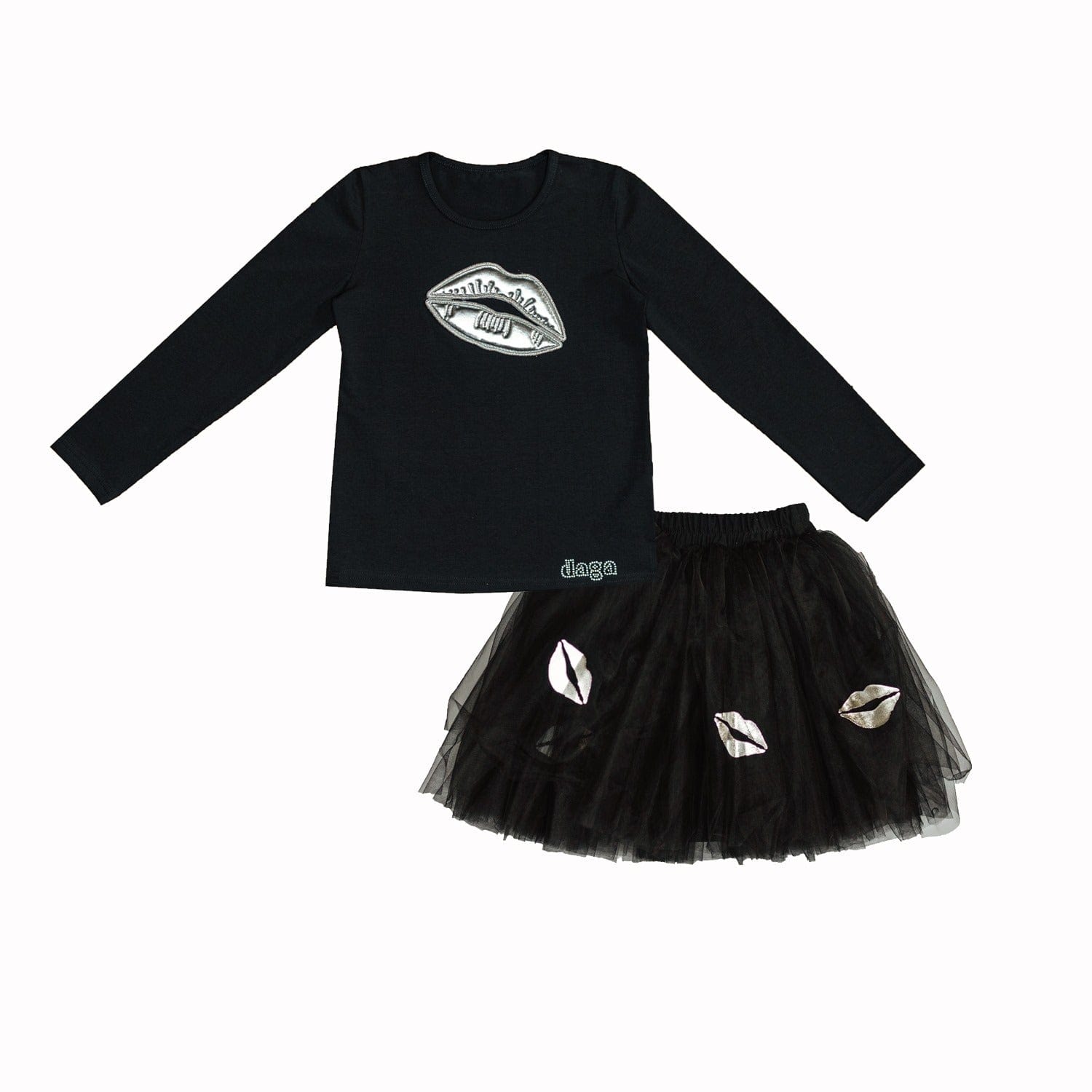 Daga - Be Glam Skirt Set & Hairband - Black