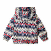 MITCH & SON - Chic Chevron JNR Paddy Hooded Jacket - Blue Navy