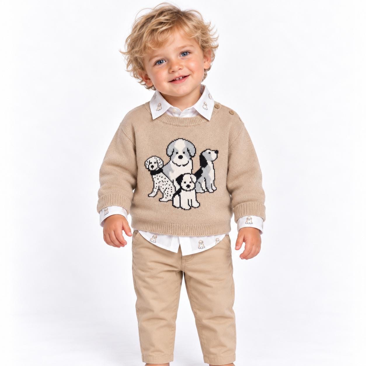 MAYORAL - Three Piece Trouser Set - Camel
