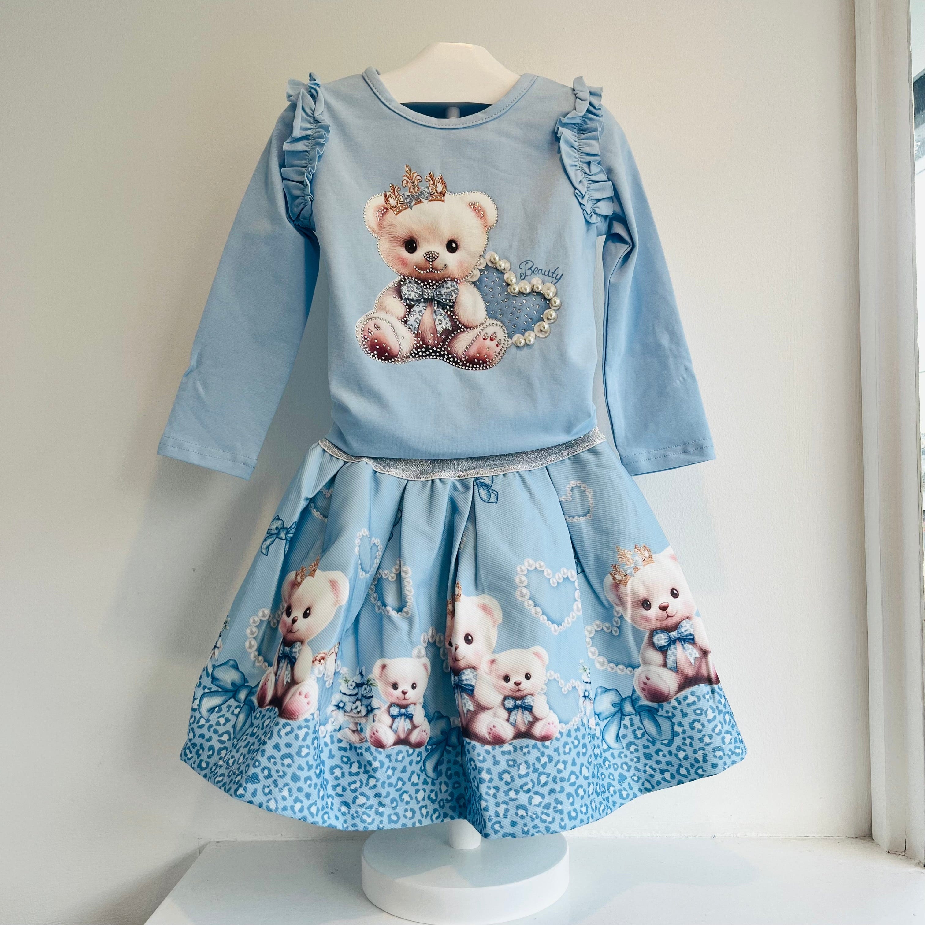 IS - Teddy Skirt Set - Blue
