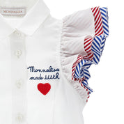 MONNALISA - Hello Kitty Denim Short Set - White