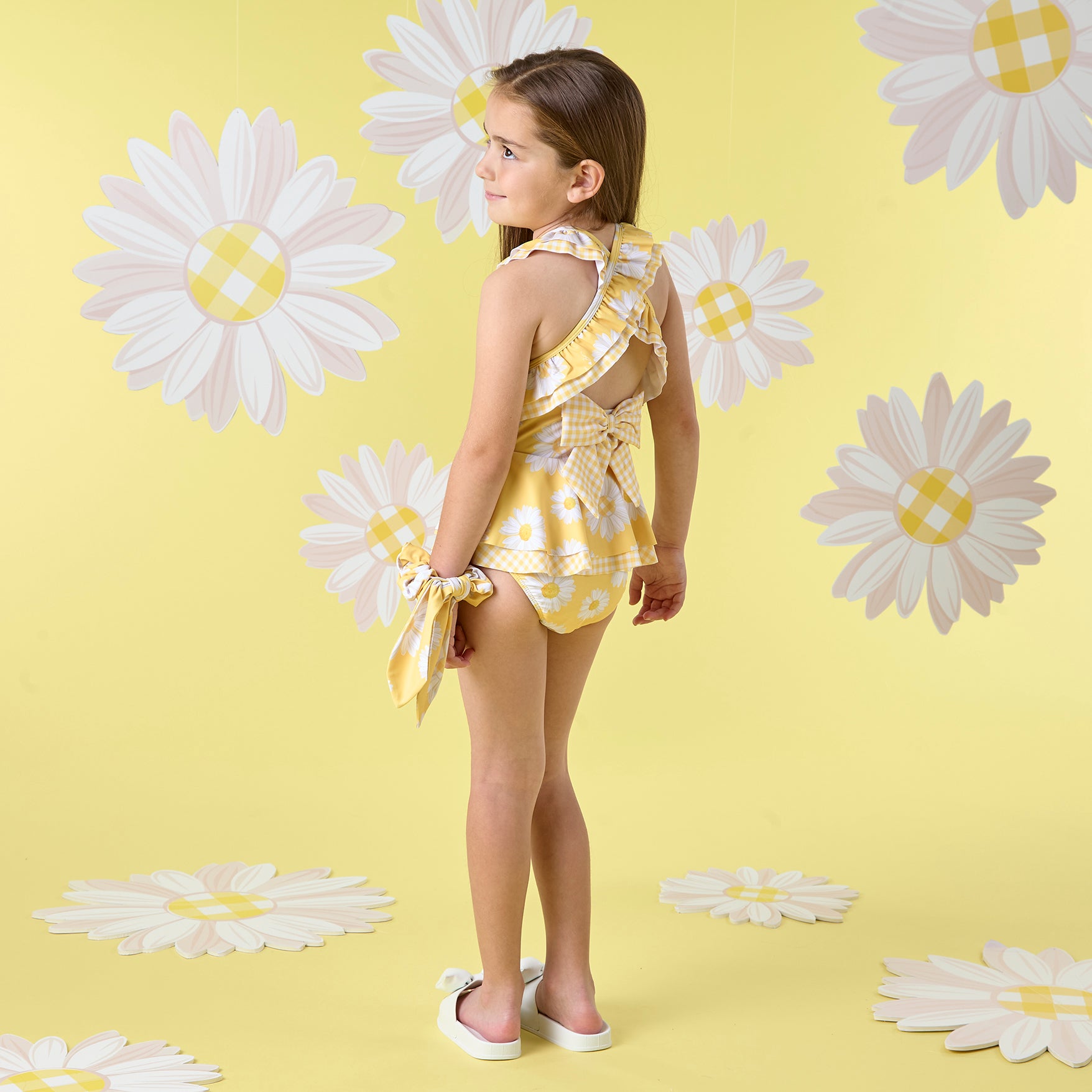 A DEE - Oceana Daisy Dreamer Frill Swimsuit - Daisy Yellow